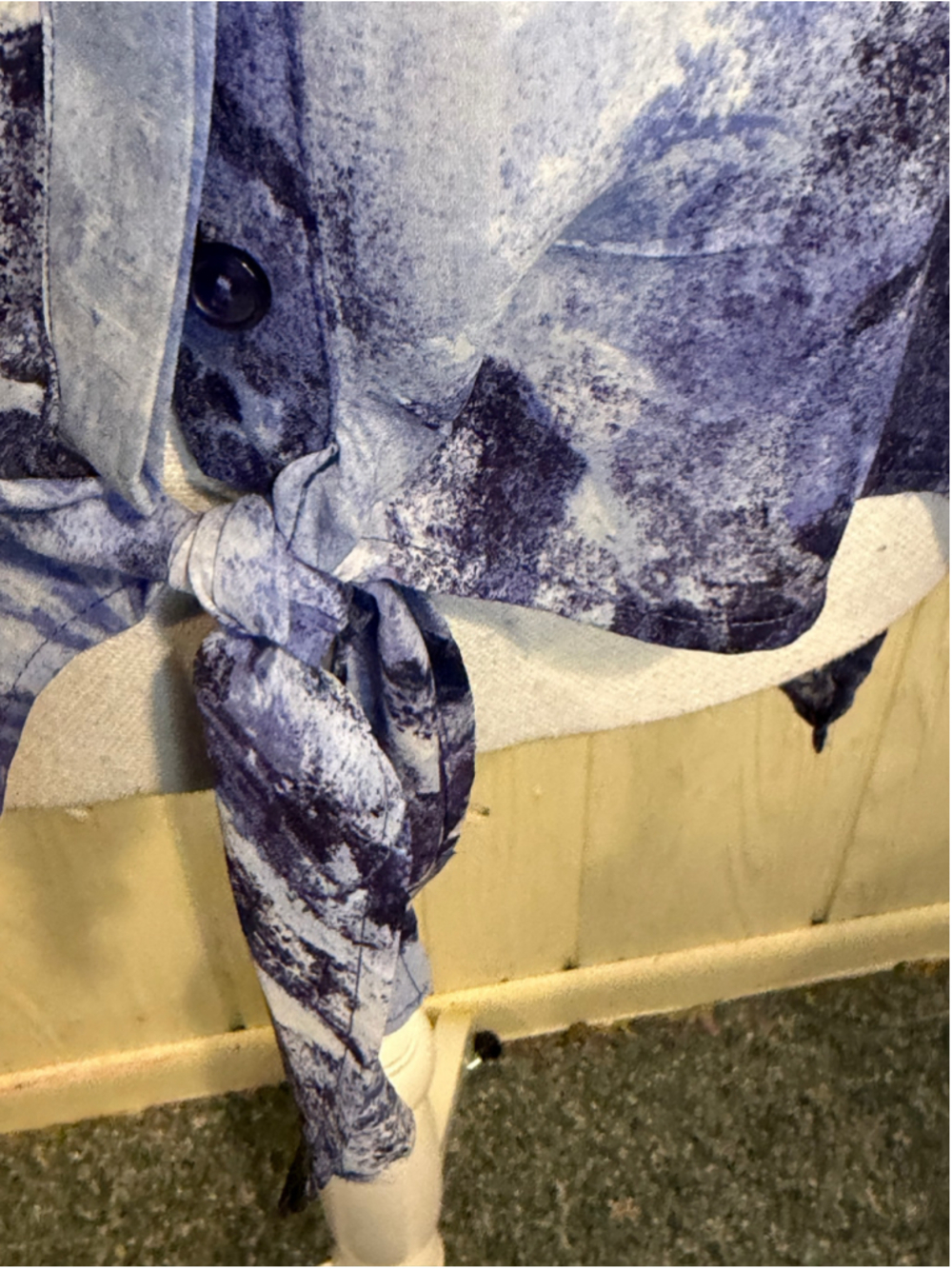 Women's Chico Blue & Silver Sequin Detail Blouse, Size 3 {L) - Picture 3 of 7